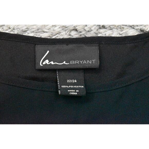 Lane Bryant Purple Crew Neck Blouse Plus Size 22/24 Polyester Short Sleeve - Picture 9 of 9